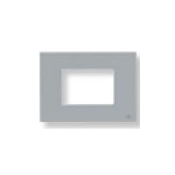 Flush/Surface Mounting Box Frame, Rectangular, 1-Gang/3-Module, 90 MM Width x 102 MM Depth x 122 MM Height, Silver