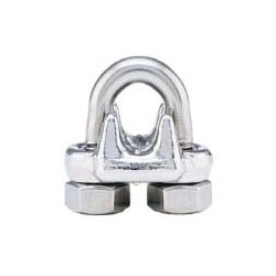 Wire Rope Clip, SS-450 Stainless Steel, Electropolished, For 1/8" Rope