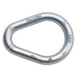 Weldless Sling Link, 20500 Lb Work Load, 1-3/8&quot; Width, Forged Carbon Steel, Hot Dip Galvanized, For Rigging