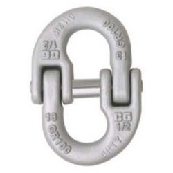 Connecting Link, 59700 Lb Work Load, 1&quot; Chain, 5.98&quot; Length, Forged Alloy Steel, For Overhead Lifting