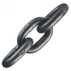 Sling Chain, Grade 100, 5/8&quot;, 22600 Lb, 1.93&quot; Length x 0.9&quot; Width Inner, 0.63&quot; Thickness, Heat Treated, Alloy Steel, Black Coating, For Overhead Lifting Application