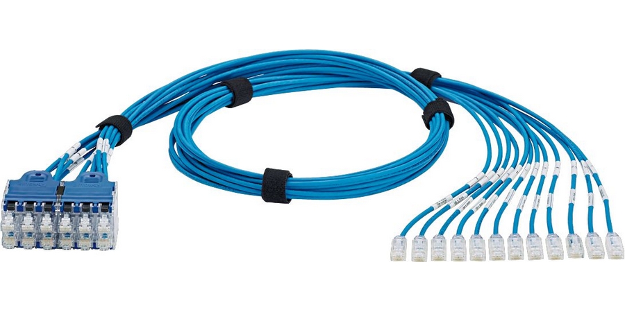 QN Plug Pack Assembly 12 Pack, White Cat 6A UTP CM Cable W/white Plug ...