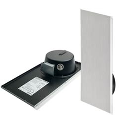 Haut-parleur de plafond encastrée, 1 pi x 2 pi, rail de support intégré