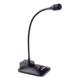 Microphone de bureau, unidirectionnel, appuyez-parlez/verrouillage