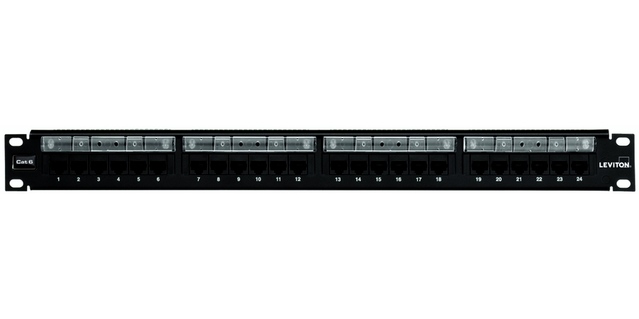 Patch Panel,Cat 6,Black,14 ga. Steel,24 Port,Angled Patch Panel,1U Rack ...