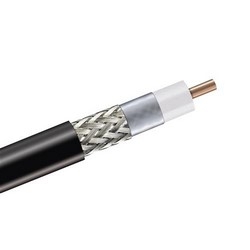 CNT-600, CNT 50 Ohm Braided Coaxial Cable, black PE jacket