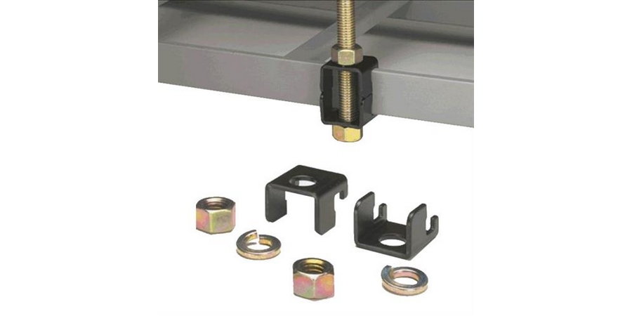 Ladder Rack Bracket Kit, Horizontal, Black, Thread Size 5/8 in.