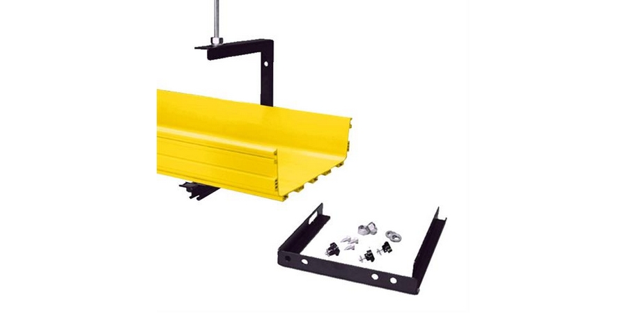 Top Support C-Bracket Kit, Horizontal, Carbon steel, Black, Thread Size ...