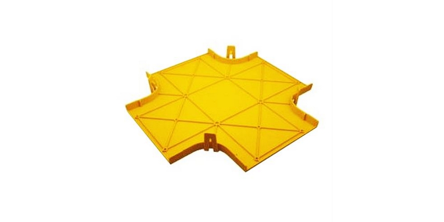Fiber Raceway Cover, Yellow, Thermoplastic, CSA; UL, Cross Section ...