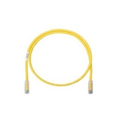 RJ45 Patch Cord, Category 6, UTP, Yellow, 7 Ft