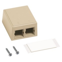 M102 Type Surface Mount Box, Dual Port Ivory