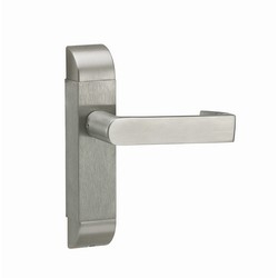 Door Deadlatch Handle, Heavy Duty, Lever, Curve, Left Hand/Left Hand Reverse, Satin Stainless, For 4300/4500/4900 Series Deadlatch