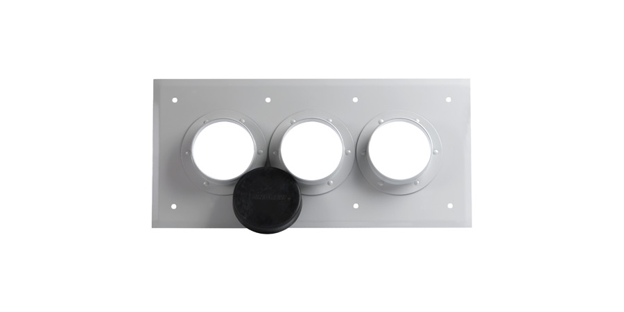 Entrance Panel, 4 in., Aluminum, 9-1/2 in. H, 20 in. W, Gray