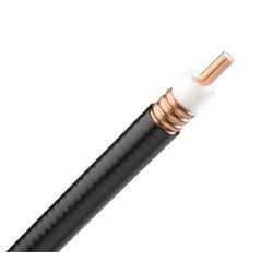 AVA5Rk-50Fx, Heliax Andrew Virtual Air Coaxial Cable, Corrugated Copper, 7/8in, Black, Non-Halogenated, Fire Retardant Polyolefin Jacket