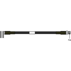 FSJ4-50B SureFlex(TM) Jumper with interface types 7-16 DIN Female Bulkhead and 7-16 DIN Male Right Angle, 1.5 m