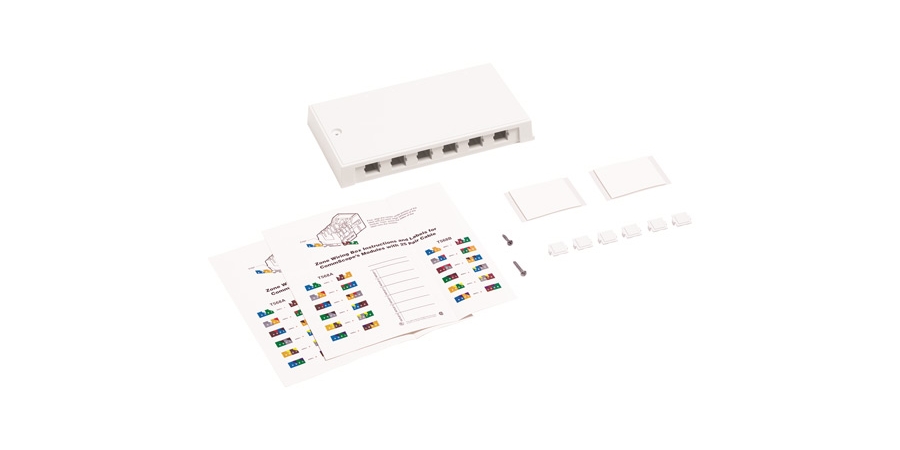 Multimedia Surface Box,White,1.3 in. Dp,9.13 in. Ht,High Impact ...