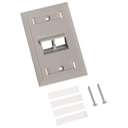 Angled Specialty Faceplate, gray