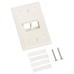Faceplate, Angled, Specialty, White