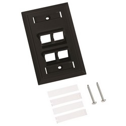 Angled Flush Mounted Faceplate, black