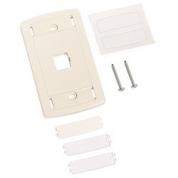 LE Type Flush Mounted Faceplate, one port cream