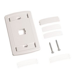 LE Type Flush Mounted Faceplate, One Port, White