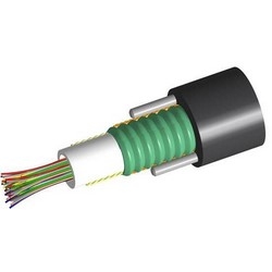 Outdoor Central Loose Tube Construction Cable, single jacket single armor