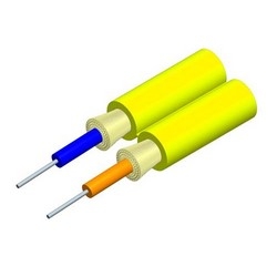 1.6 mm Riser Zip Cord Cable, 2-Fiber, TeraSPEED OS2 Single-mode Fiber, Yellow Jacket