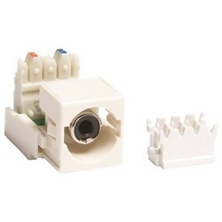 M81 RCA to 110 Punchdown Module Audio and Video Adapter, white housing black connector