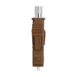 Pre-Radiused Behind The Wall Keyed LC Connector For 0.9 mm Fiber, Nultimode, Brown