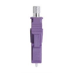 Pre-Radiused Keyed LC Connector for 1.6 mm Fiber, duplex multimode, violet