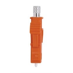 Pre-Radiused Behind The Wall Keyed LC Connector For 0.9 mm Fiber, Nultimode, Orange