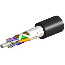 All-Dielectric Outdoor Cable, Stranded Loose Tube, Arid-Core Construction, 144-Fibers, TeraSPEED OS2 Single-mode Fiber, Mini Single UV Stabilized Black Jacket