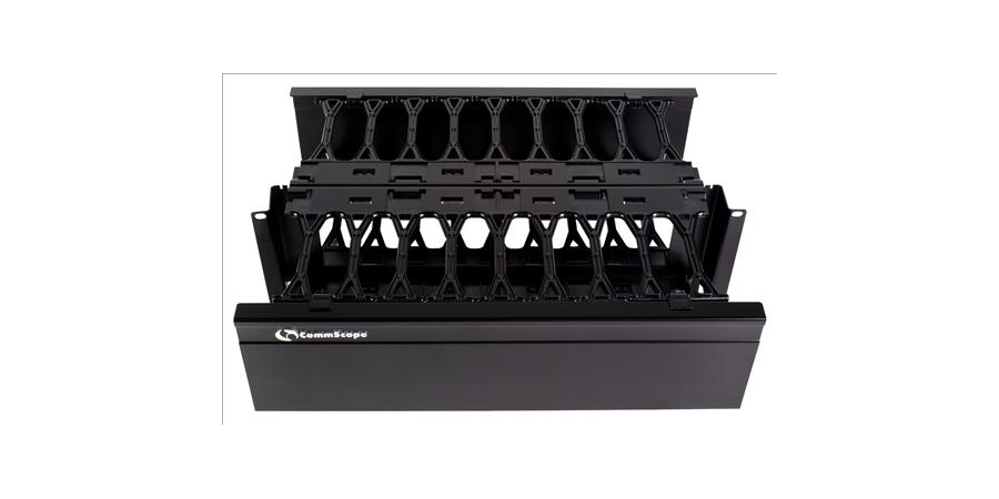 Double-Sided Trough Kit,Horizontal, Rack Cable Management,Black ...