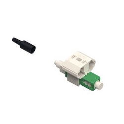 Teraspeed Fiber Qwik II-SC Connector, Field Installable, Angled, Green, 25 Pack