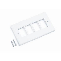 Four-gang Faceplate, UK Only, Electrical White