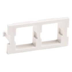 FP Type Double Port Adapter Housing, White