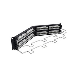 Copper Patch Panel, Cat 5E, Commercial, 48-PORT ANGLED UNIVERSAL PANEL, POWERSUM