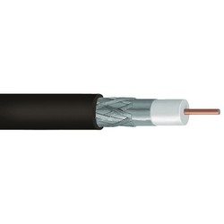 RG-6 Type 90% Braid Plenum Video Coaxial Cable, black jacket, 1000 ft (305 m) reel