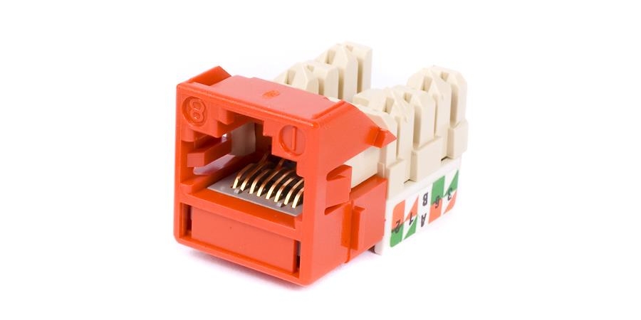 Uniprise NJ 600T Series Modular Jack, Cat 6, IDC, 1 Port, T568A; T568B ...