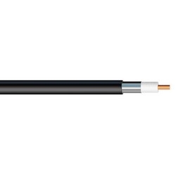 FXL-540, HELIAX Flexible Coaxial Cable, smoothwall aluminum, 1/2 in, black non-halogenated, fire retardant, low smoke, riser rated polyolefin jacket