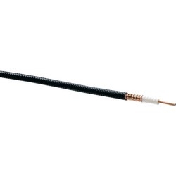 LDF2-50, HELIAX Low Density Foam Coaxial Cable, corrugated copper, 3/8 in, black non-halogenated, fire retardant polyolefin jacket