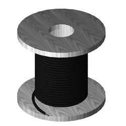 Ground Wire, #2 AWG, stranded insulated, black jacket, 250 ft roll