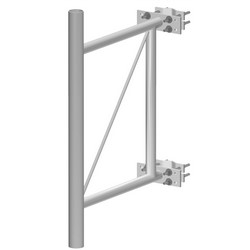 Tapered Pipe Frame Stand-Off Bracket, 36 in, for 2 in to 5 in OD legs