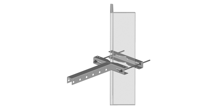 Star Support Tee Bracket, Hot dip galvanized steel