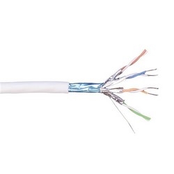 Copper Cable, Category 7, 4 pair Simplex, S/FTP, LSFRZH, XG, 23 AWG solid, 1000m, White