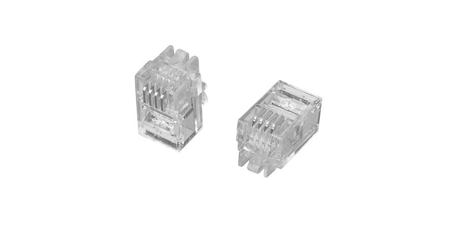 Modular Plug, IDC, Unshielded, Cat 3, Glass Filled Polycarbonate, RJ9