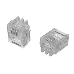 Modular Plug, 6P/4C, Unshielded, Small Conductor, Flat Oval, 0.74 - 0.86 MM Insulation OD, Category 3, 500/Bag