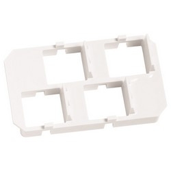 Insert Panel for M40 Surface Mount Box, Holds Four RJ45 Jacks, Four M81 Mounting Modules