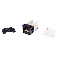 Category 5e Jack, PowerSUM MPS100E, U/UTP, Information Outlet, Black
