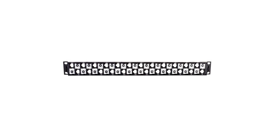 Patch Panel, ABS, Polycarbonate, Black, 24-Port, 1U Rack